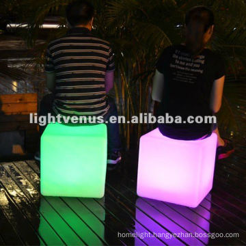PE material, Colorful Emotion Creating LED Cube Chair